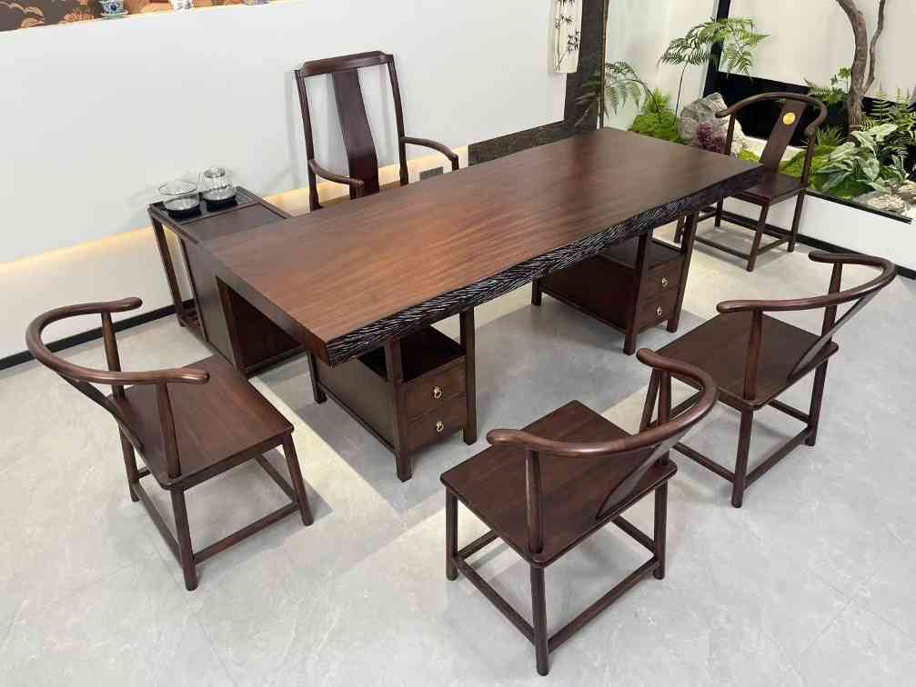 紫金檀木大板，原木大板，大板茶台(图2)