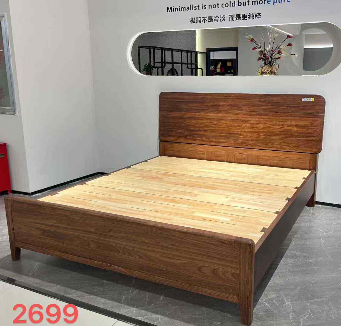 乌金木软包大床，真材实料，高端乌金木床系列(图4)