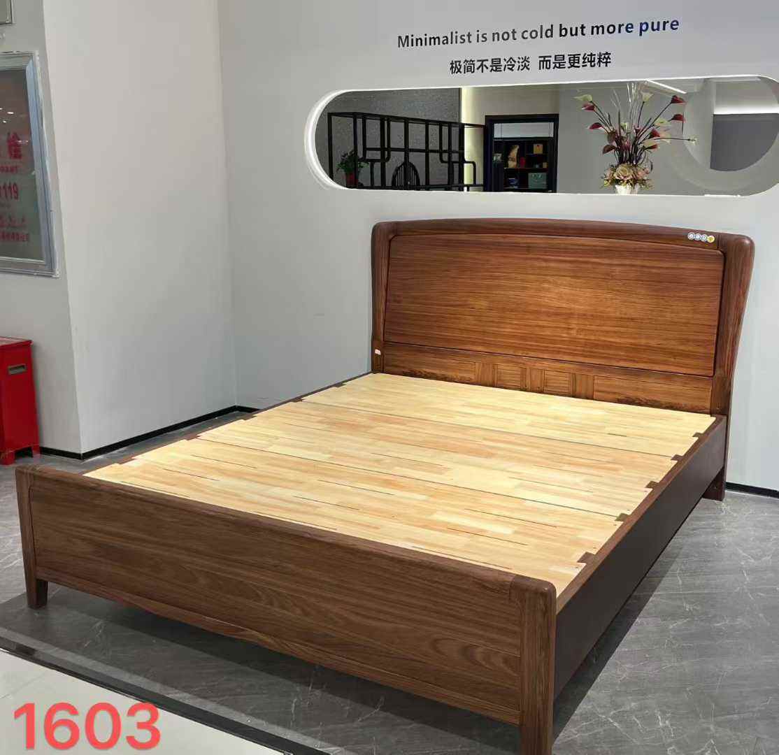 乌金木软包大床，真材实料，高端乌金木床系列(图3)