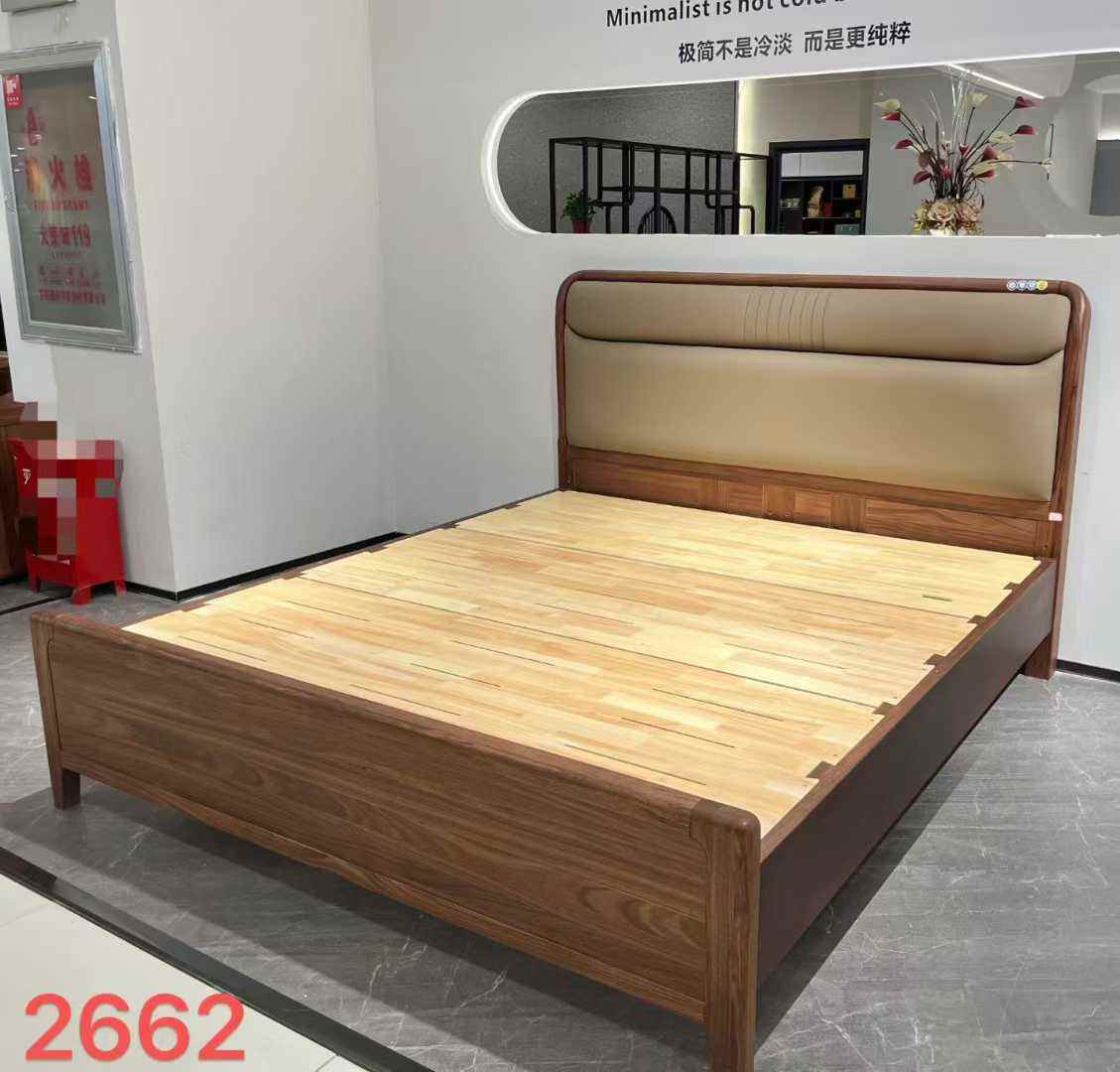 乌金木软包大床，真材实料，高端乌金木床系列(图1)