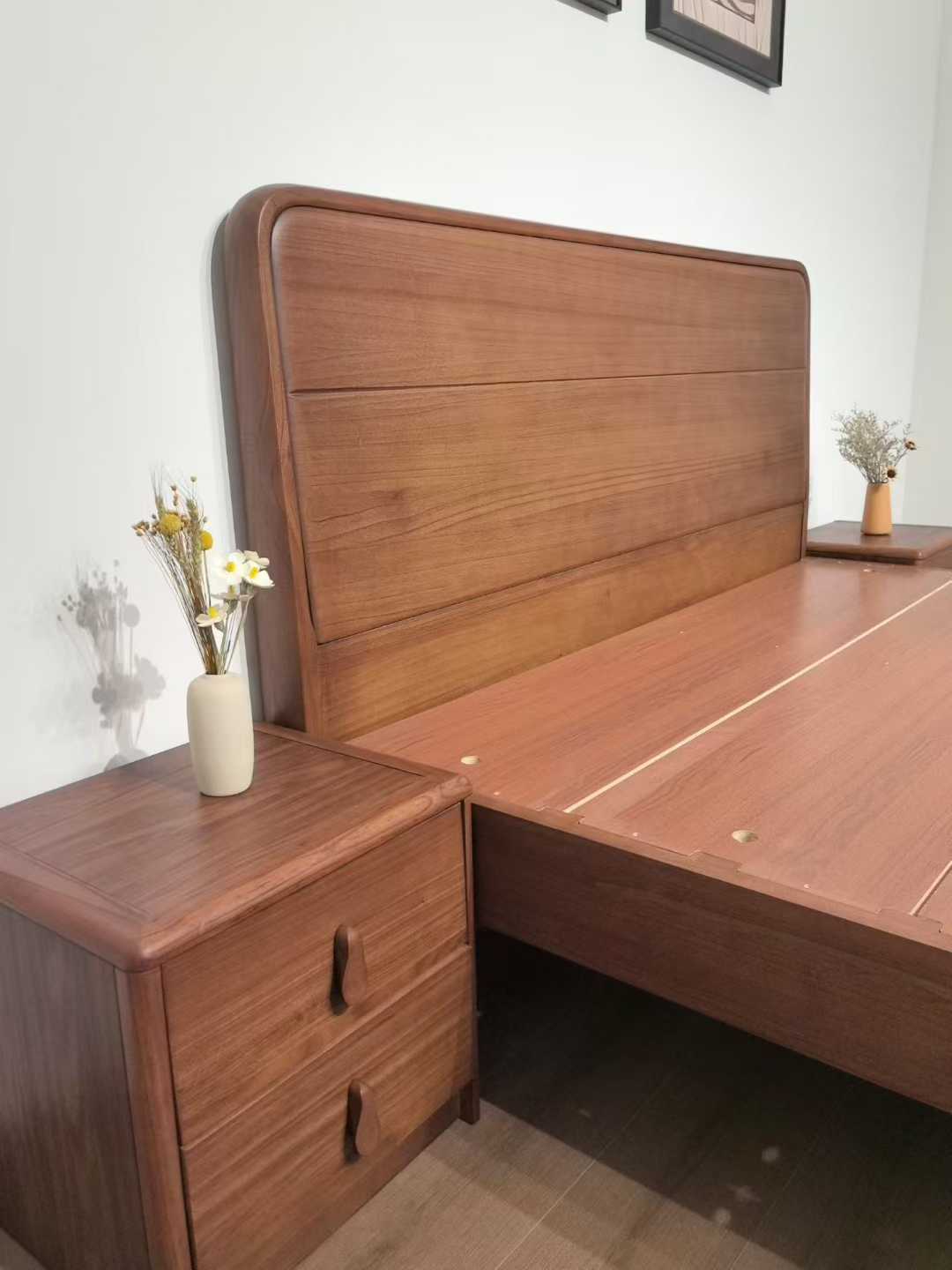 红斑马木实木床！100%全实木！(图5)